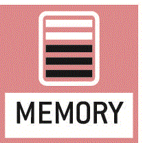 Paměť: Interní paměť např. na hodnoty táry, výsledky vážení, údaje o zboží atd.
MEMORY
